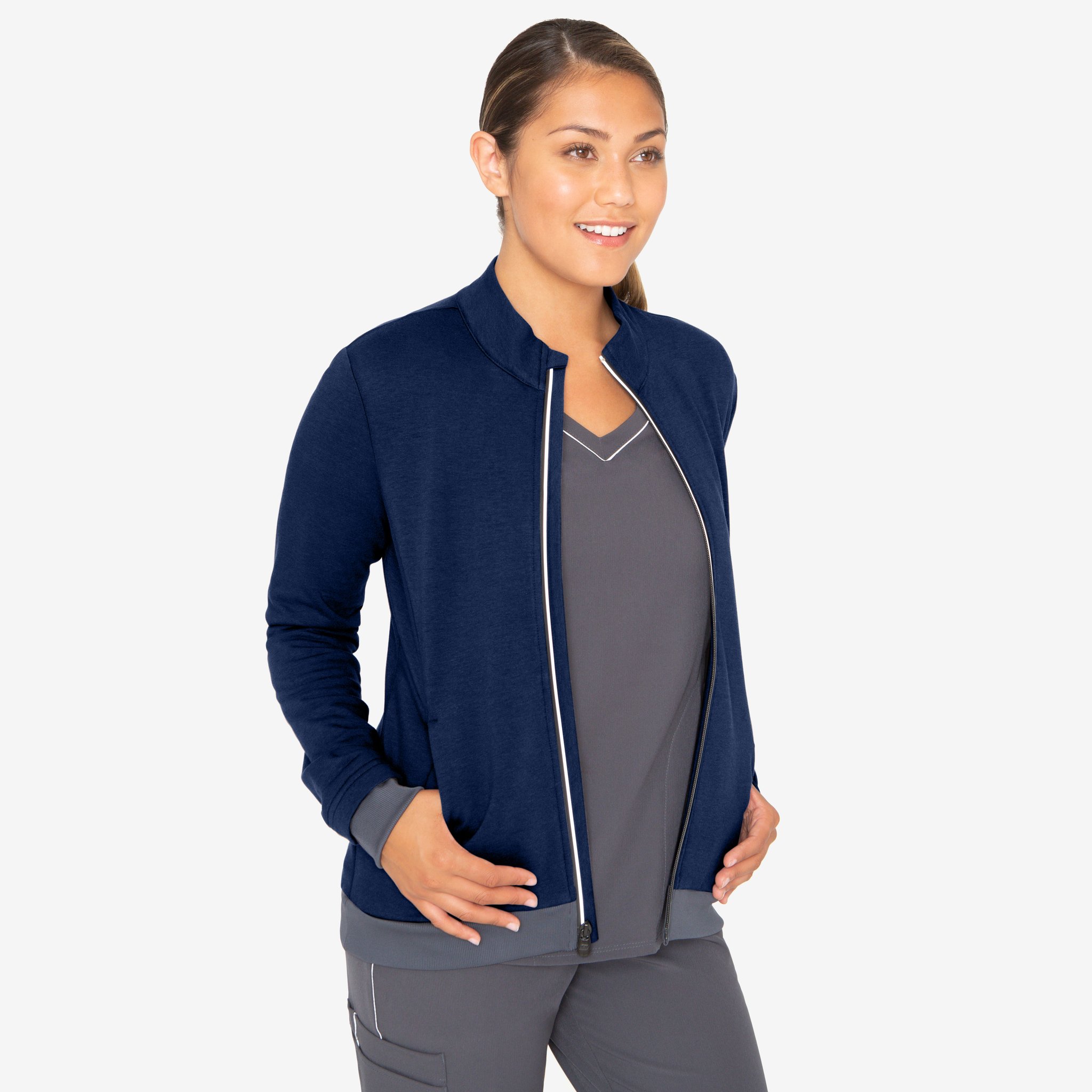 Long Sleeve Solid Women Nursing Uniforms Medical Scrubs Jacke