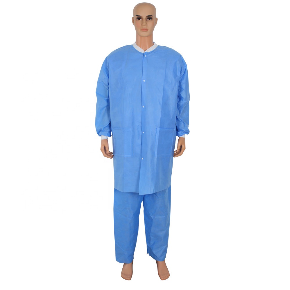 Disposable nonwoven visitor gown disposable lab coat lab gown