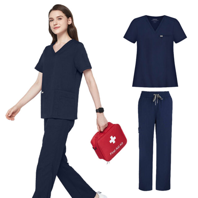 Custom unisex hospital scrub sets