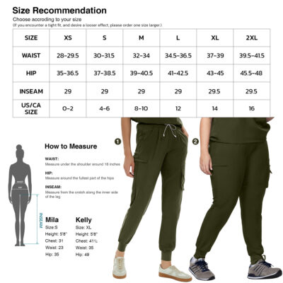 women’s jogger scrub pants with yoga