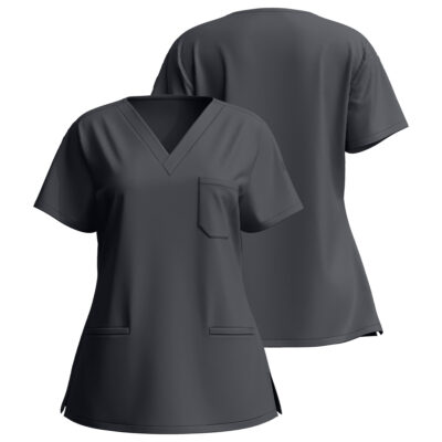 V-neck scrub tops with pockets