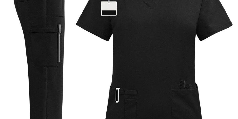 4X large navy blue women’s scrub sets