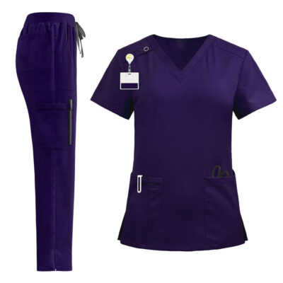 4X large navy blue women’s scrub sets
