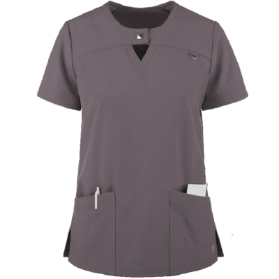medical scrub tops with multi-pockets
