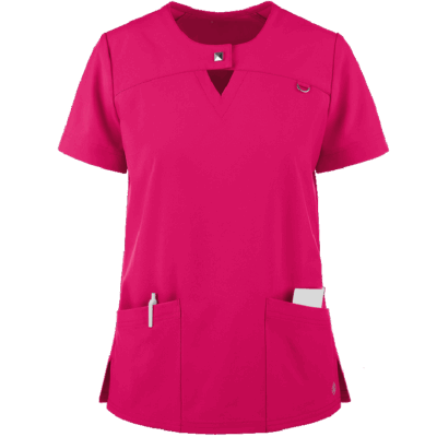 medical scrub tops with multi-pockets