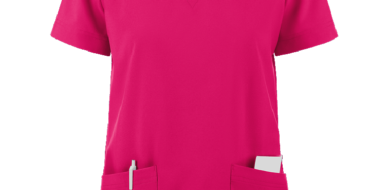 medical scrub tops with multi-pockets