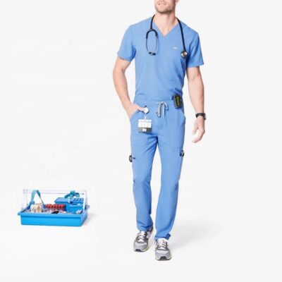 Men’s jogger scrub pants with drawstring