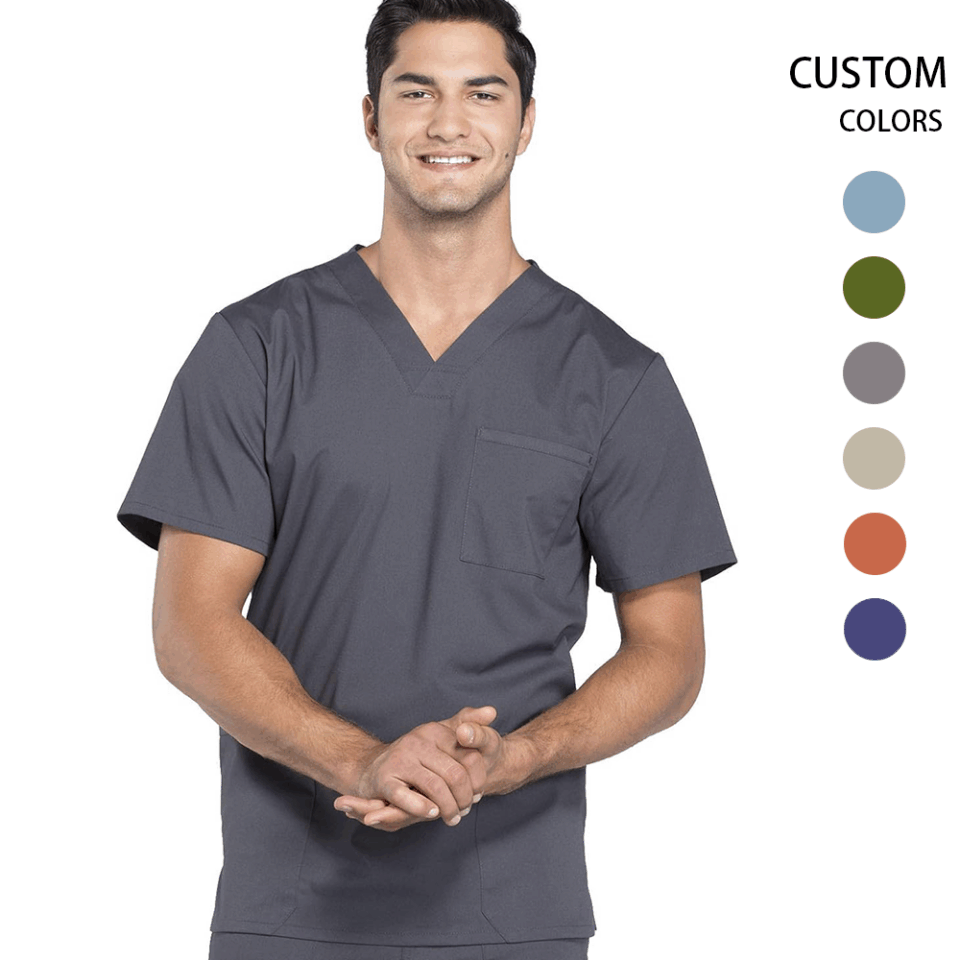 Men’s V-neck scrub tops
