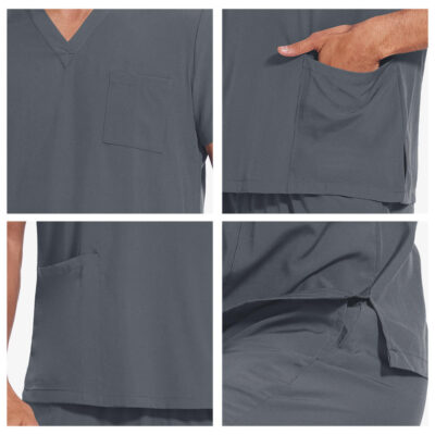 Men’s V-neck scrub tops