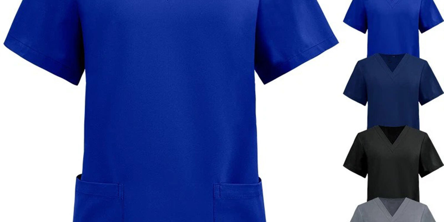 women’s hospital scrub tops tunic design
