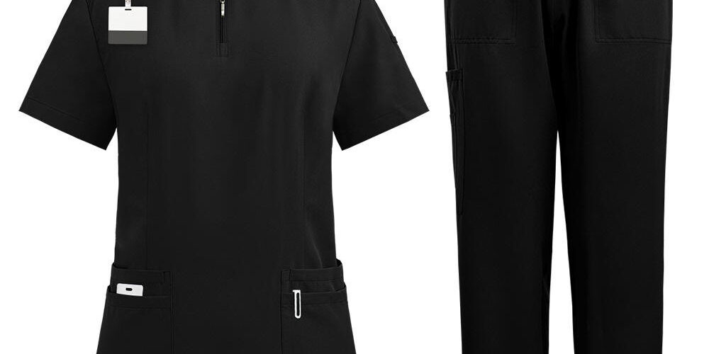 Premium navy blue medical scrub sets