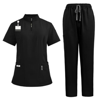 Premium navy blue medical scrub sets