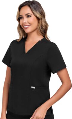 V-neck medical scrub tops