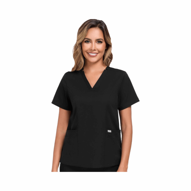 V-neck medical scrub tops