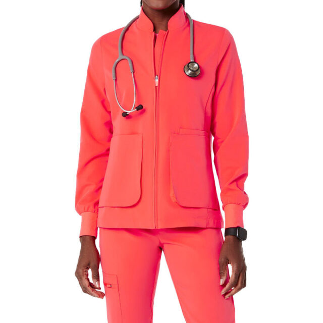 Wholesale hospital scrub jackets with pockets