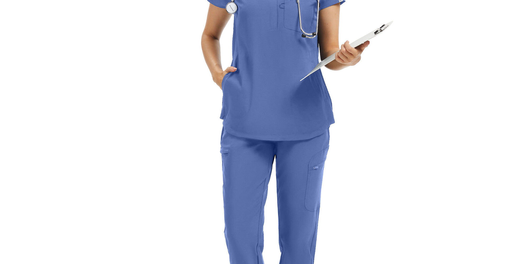 women’s scrub sets mandarin collar