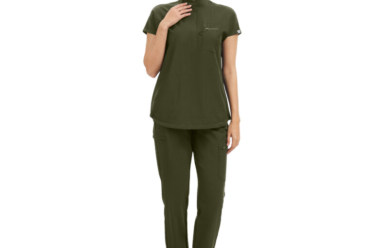 women’s scrub sets mandarin collar