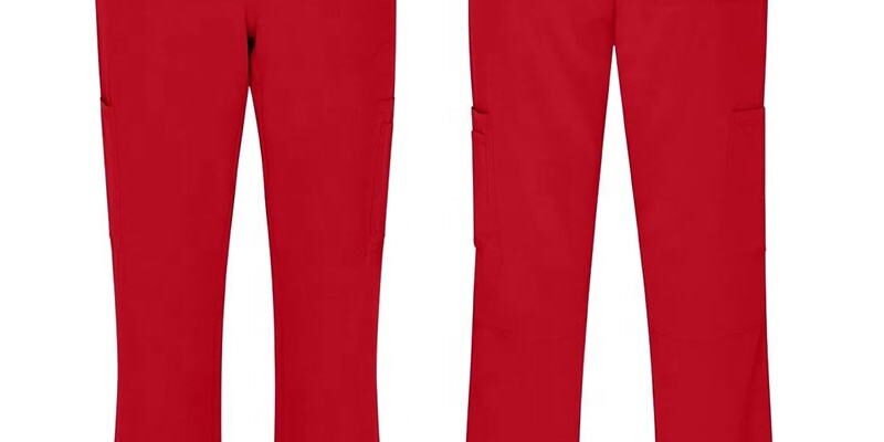 cargo scrub pants with side slits