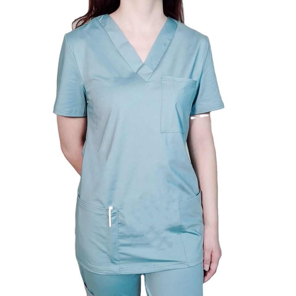 Custom hospital nurse scrub tops
