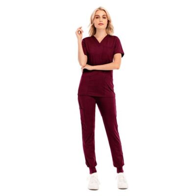 High quality women jogger scrubs set