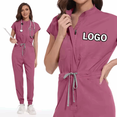 One piece plus size women scrubs j