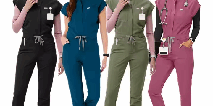 One piece plus size women scrubs j