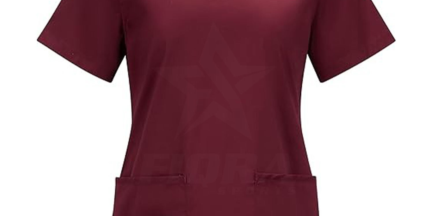 Hot selling fig scrub tops stretch