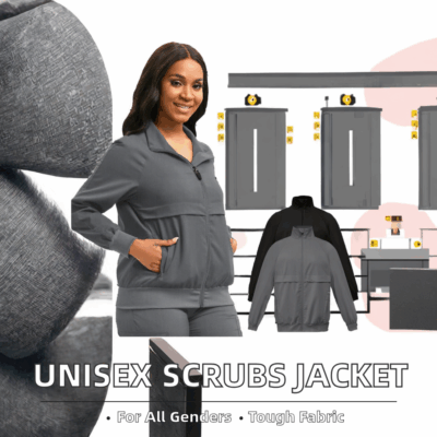 nisex dental scrubs jacket spandex