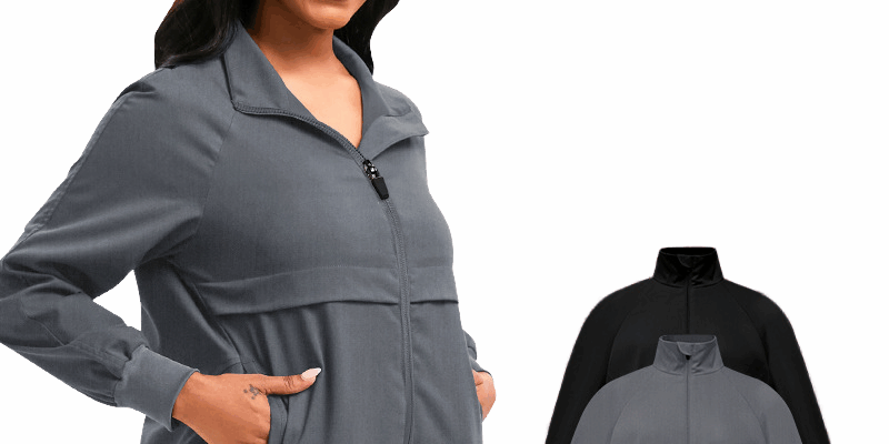 nisex dental scrubs jacket spandex
