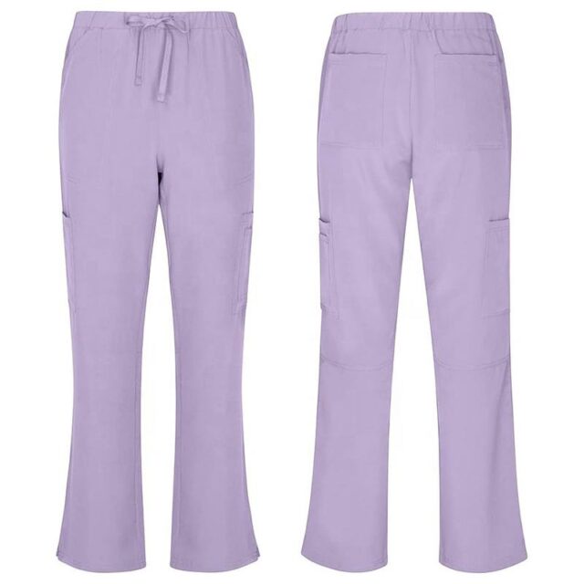 Women mid rise cargo medical scrub pants