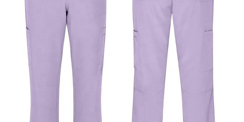 Women mid rise cargo medical scrub pants